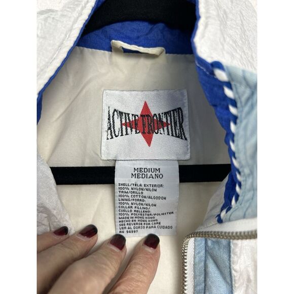 VTG Active Frontier Sporty Womens Lightweight Full-Zip Quilted Jacket White Sz M - Picture 5 of 11